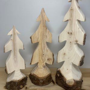Recycled Wood Christmas Tree: Hand Carved Rustic Holiday Decor