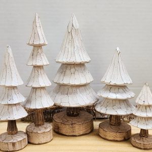 Carved Wooden Tree Sets Farmhouse Style