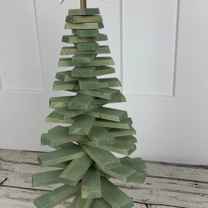 Spiral Handcrafted Wood Christmas Tree / adjustable branches wood tree