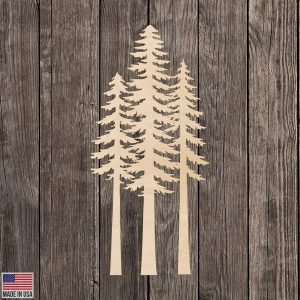 Tall Forest Trees – Intricate Woodland Style Wooden Cutouts for Wall Decor & Crafts | Unfinished Wood | Multiple Sizes