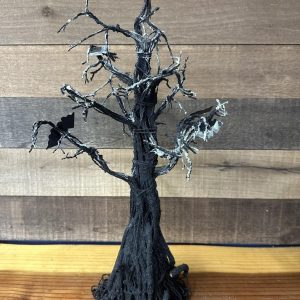 Black Glow In Dark Halloween Tree 17” Tall